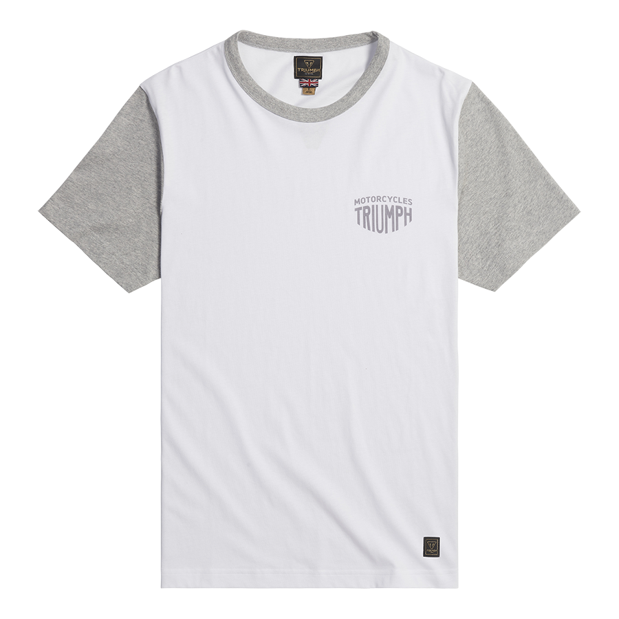 Triumph Fenland T-Shirt - White/Grey Marl