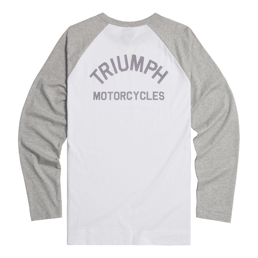 Triumph Blackwell Long Sleeve T-Shirt - White/Grey