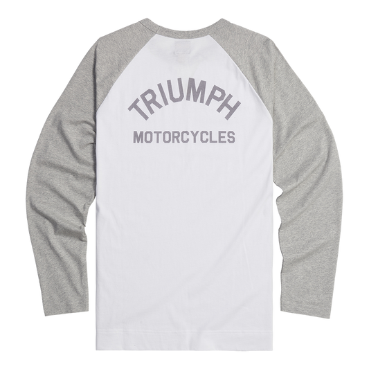 Triumph Blackwell Long Sleeve T-Shirt - White/Grey