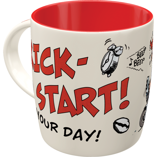 Nostalgic-MotoMania Kick Start Your Day Mug