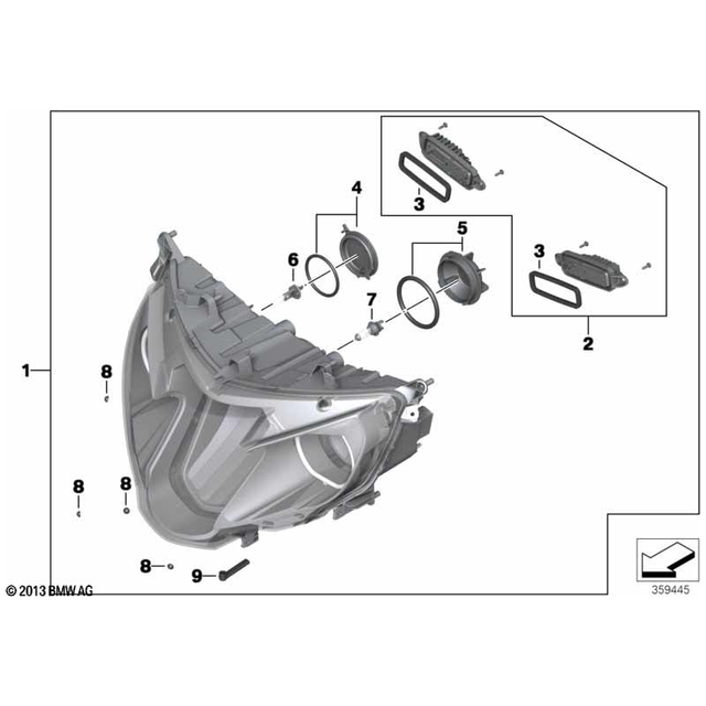 R1250RT (2013-2021) Headlight - 63128541628