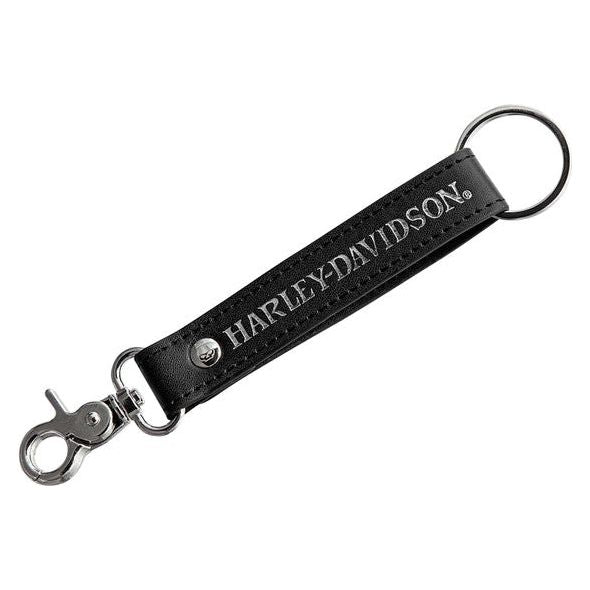 Harley-Davidson® Willie G Skull Logo H-D Text Vinyl Strap Key Chain - Black