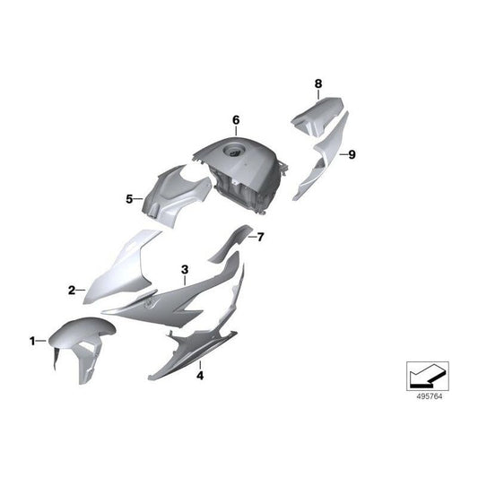 BMW Motorrad S1000RR Rear Lateral Panel White