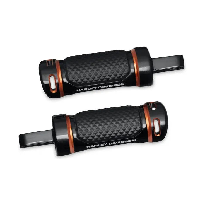 Harley-Davidson Adversary Passenger Footpegs black/orange