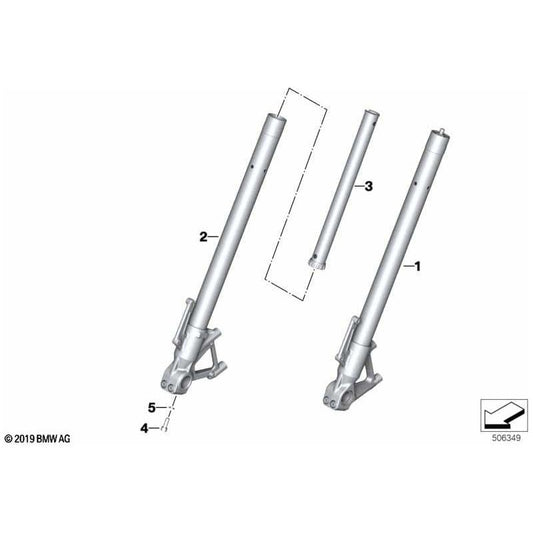 F900R Left Slider Tube - 31428358247