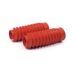 Bobber boots 49mm tubes. Red