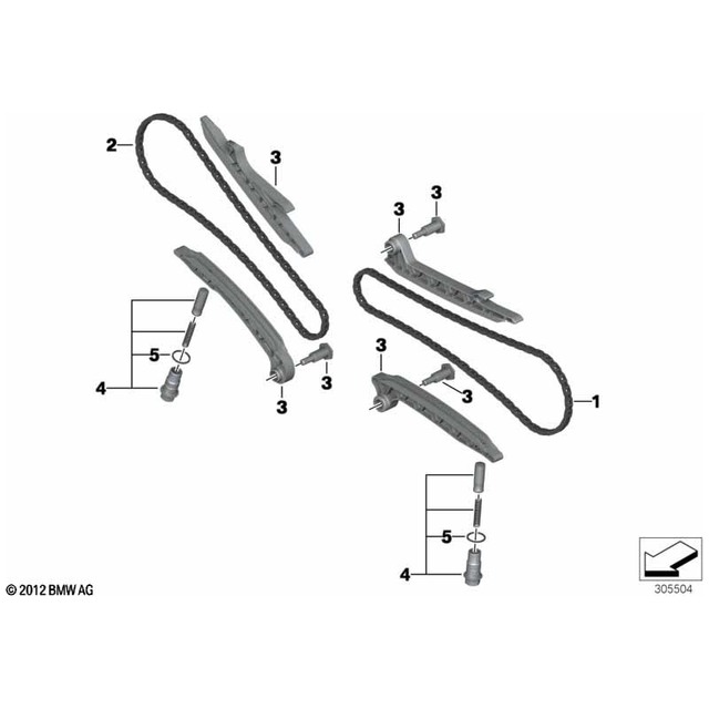 R1200R/RS/RT/GS/GSA Left Timing Chain - 11318387997