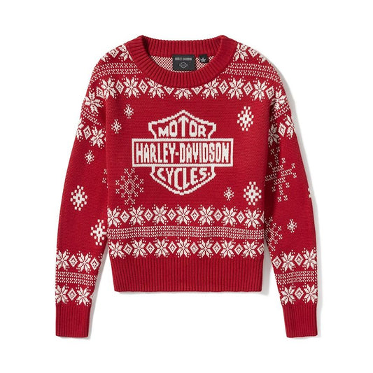 Harley-Davidson® Women's Harley Holiday Sweater - Chili Pepper