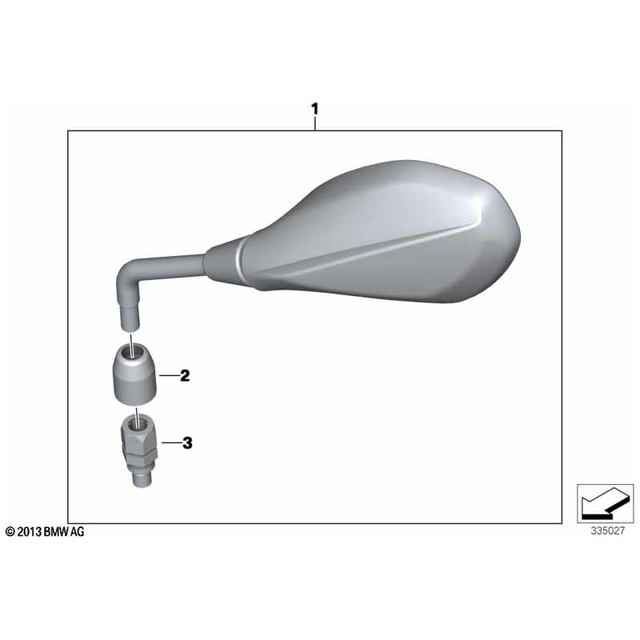 F700GS, F800R, F800GS, S1000R Right Mirror - 51167715862