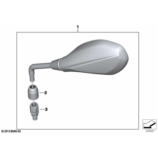 F700GS, F800R, F800GS, S1000R Right Mirror - 51167715862