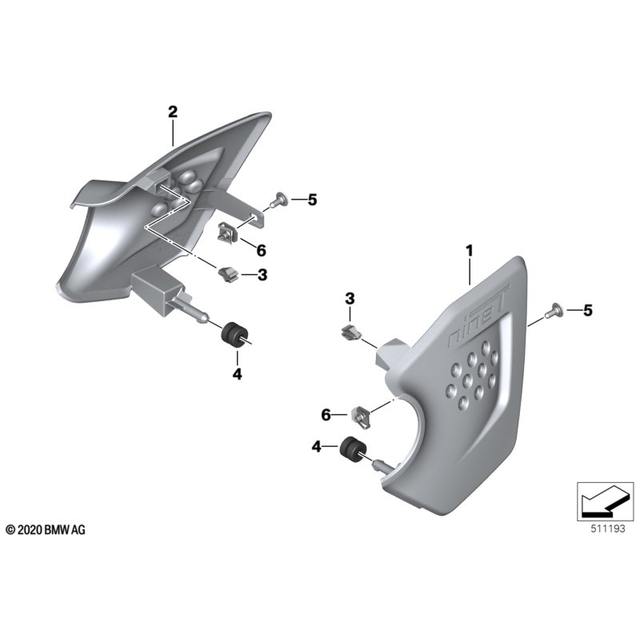 BMW Motorrad Left Cover for Intake Silencer