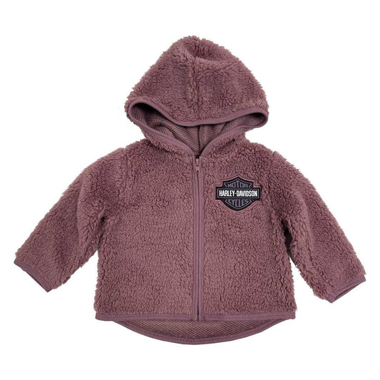 Harley-Davidson® Baby Girls' Hooded Sherpa Jacket