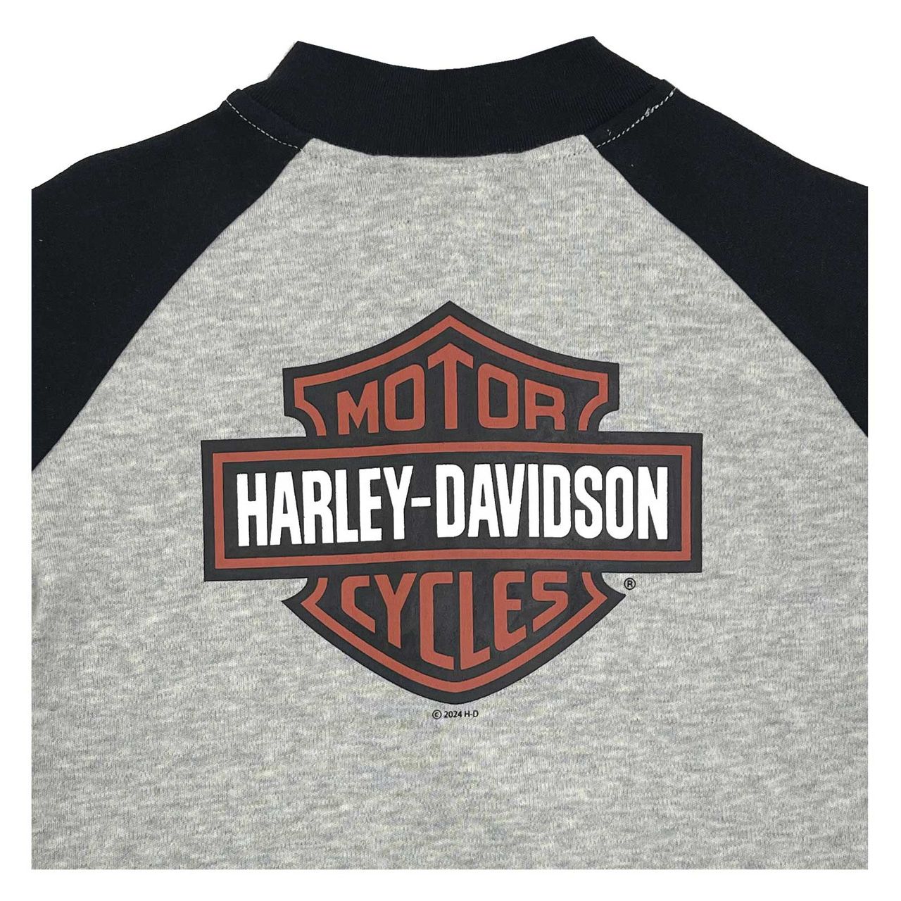 Harley-Davidson® Little Boys' Bar & Shield Toddler Varsity Knit Jacket - Gray