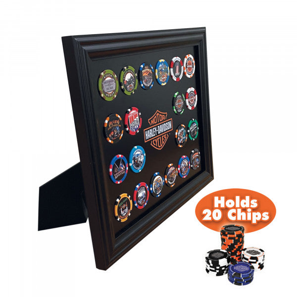 Harley-Davidson® Classic Magnetic Poker Chip Frame (Holds 20)