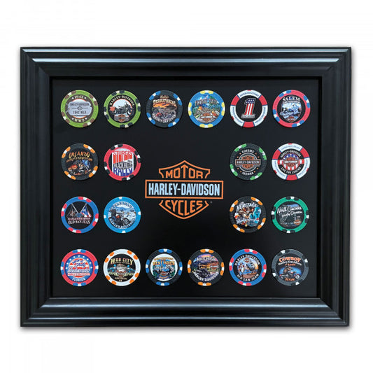 Harley-Davidson® Classic Magnetic Poker Chip Frame (Holds 20)