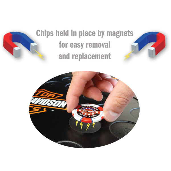 Harley-Davidson® Bar & Shield Magnetic Frame (holds 48 Poker Chips)