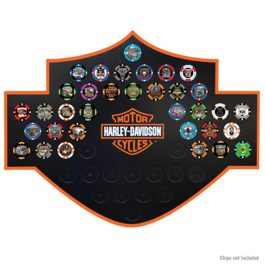 Harley-Davidson® Bar & Shield Magnetic Frame (holds 48 Poker Chips)