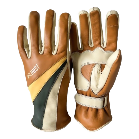 Wildust Sisters Armalith Gloves 70's Stripes - Camel