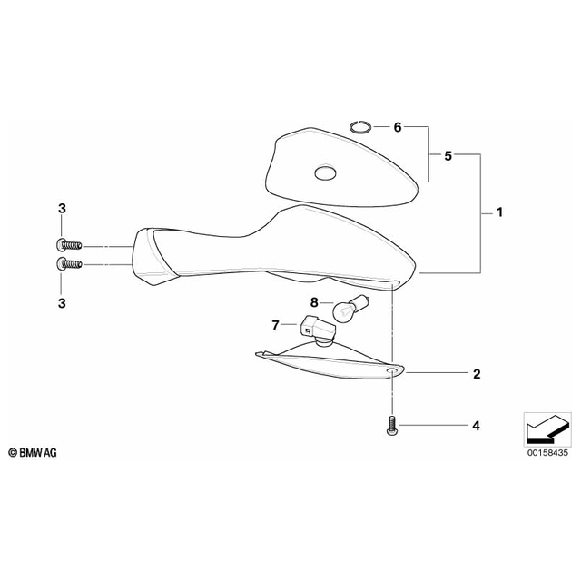 K1300S 2008-2016 Front Left Turn Indicator - 63137680699