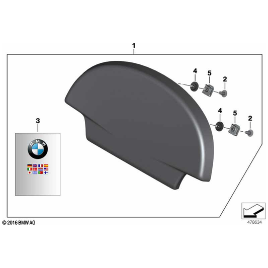 BMW Motorrad R1250RT Backrest Cushion Top Case Set