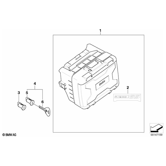 R1200GS 2003-2013 Left Variable Case Without Lock Cylinder - 71607692173