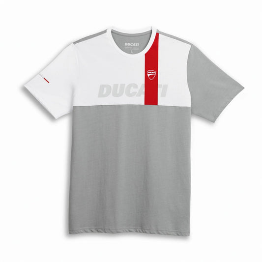 Ducati Men's Grey T-Shirt - Colourblock