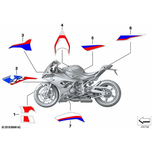 BMW Motorrad S1000RR Right Engine Spoiler Decor