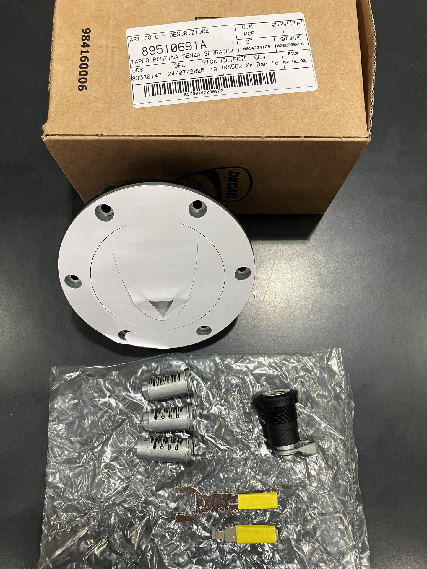 Ducati Fuel Tank Cap Lock Set Multistrada V4