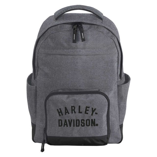 Harley-Davidson® Rugged Twill Water-Resistant Polyester Backpack - Heather Gray