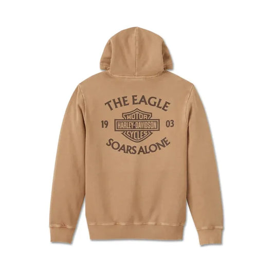 Harley-Davidson® Eagle Soars Alone Slub Hoodie - Tannin