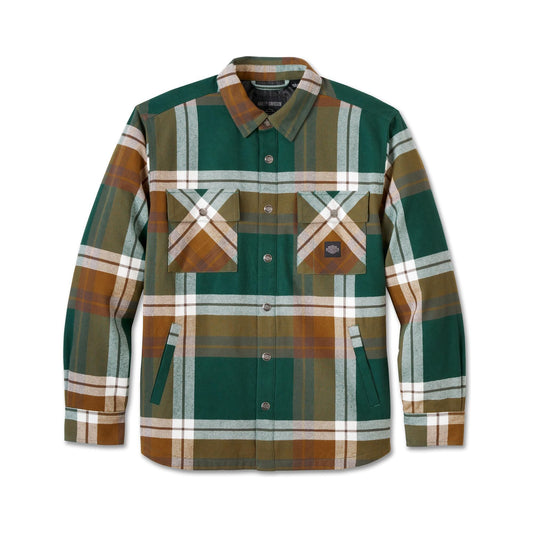 Harley-Davidson® In Between The Line Shirt Jacket - Plaid - Java & Rainforest