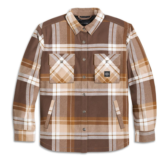 Harley-Davidson® In Between The Line Shirt Jacket - Plaid - Java & Toffee