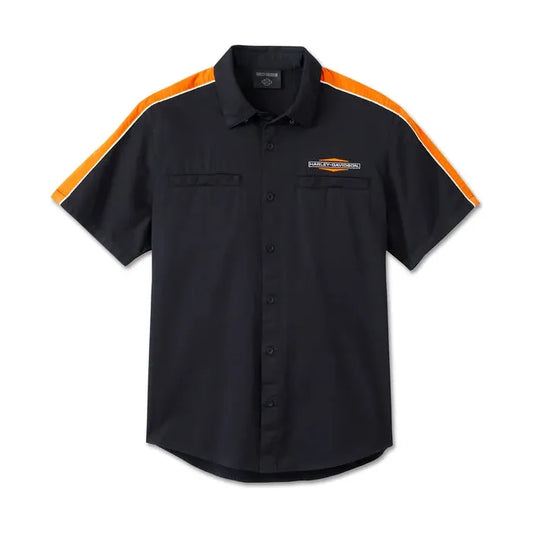 Harley-Davidson® Men's Stacked Bar & Shield Short Sleeve Shirt - Colorblock