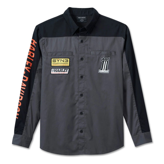 Harley-Davidson® Men's #1 Victory Shirt - Blackened Pearl
