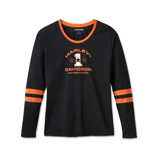 Harley-Davidson® Women's First-Class Long Sleeve Raglan Top - Colorblock