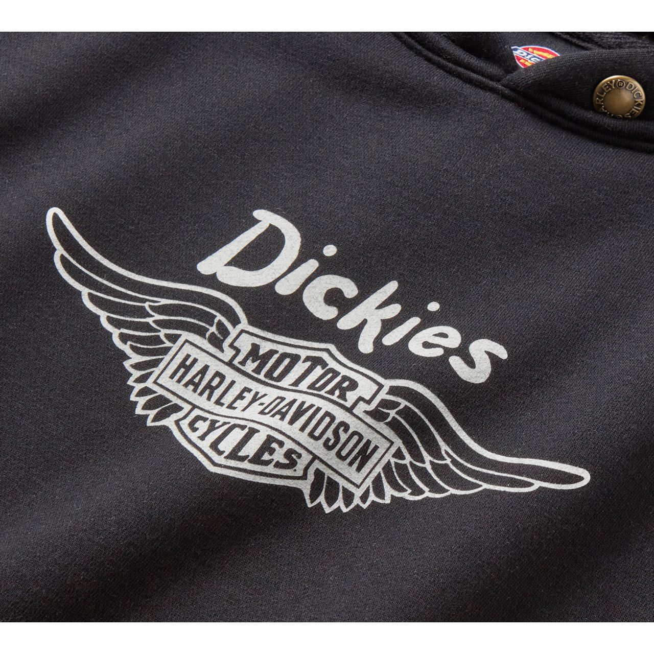 Dickies X H-D® Winged Horseshoe Oversized Pullover Hoodie - Black