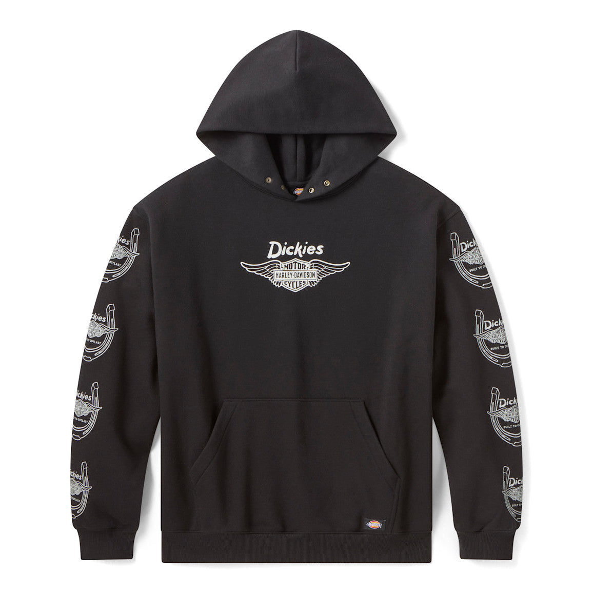 Dickies X H-D® Winged Horseshoe Oversized Pullover Hoodie - Black