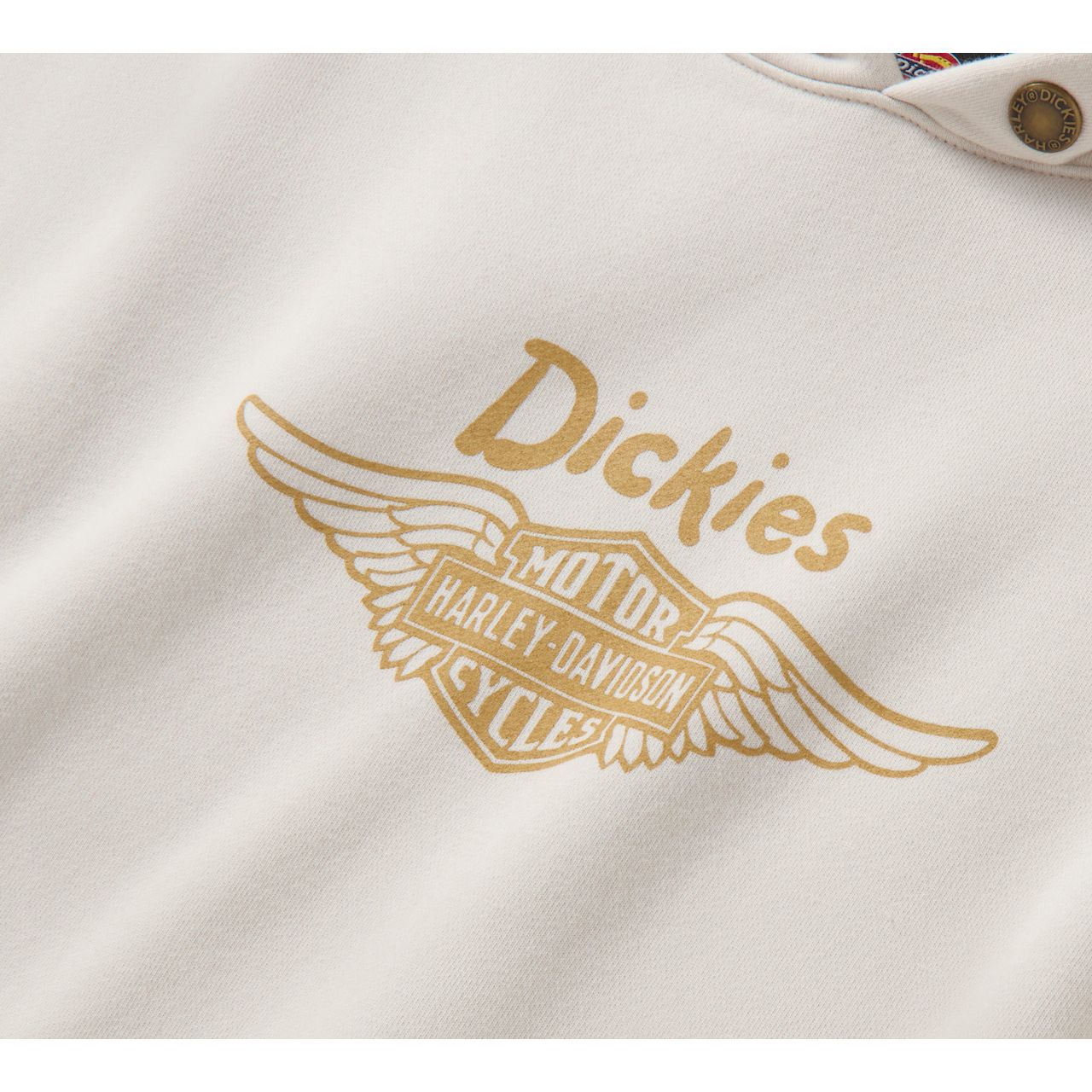Dickies X H-D® Winged Horseshoe Oversized Pullover Hoodie - Bone