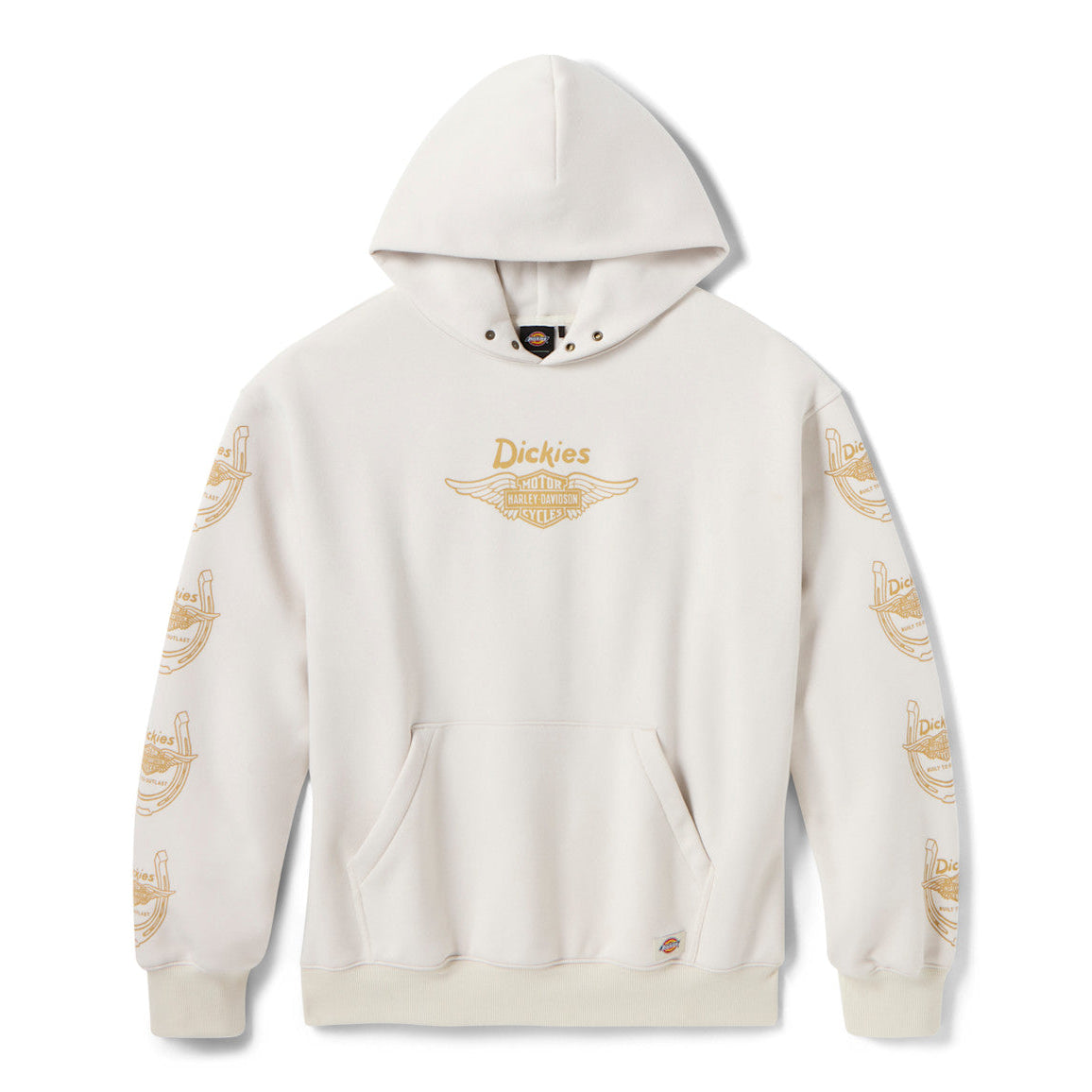 Dickies X H-D® Winged Horseshoe Oversized Pullover Hoodie - Bone