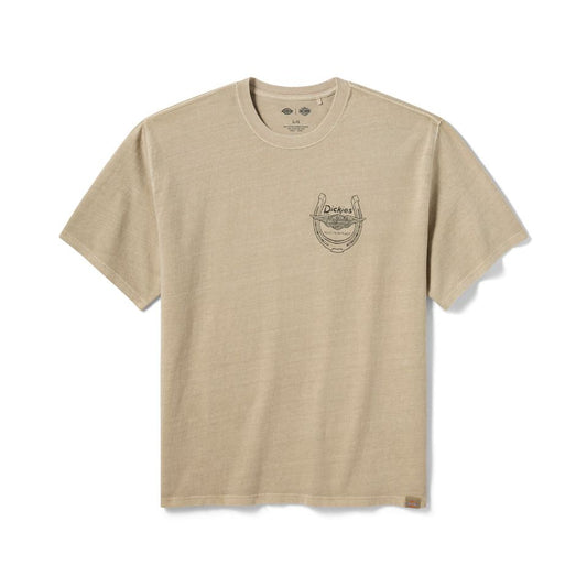 Dickies x H-D Men's Horsepower Heavyweight Pigment Dyed Tee - Khaki