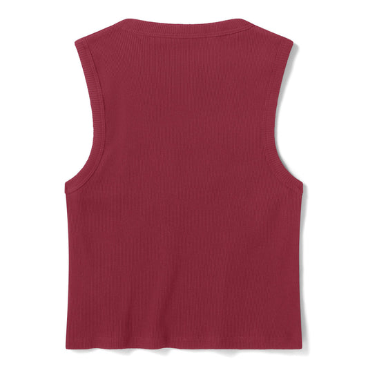 Dickies X H-D® Women's Winged Bar & Shield Ribbed Tank - Tibetan Red