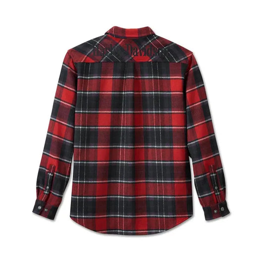 Harley-Davidson® Men's Premium Overshirt - Plaid - Chili Pepper & Sassafrass