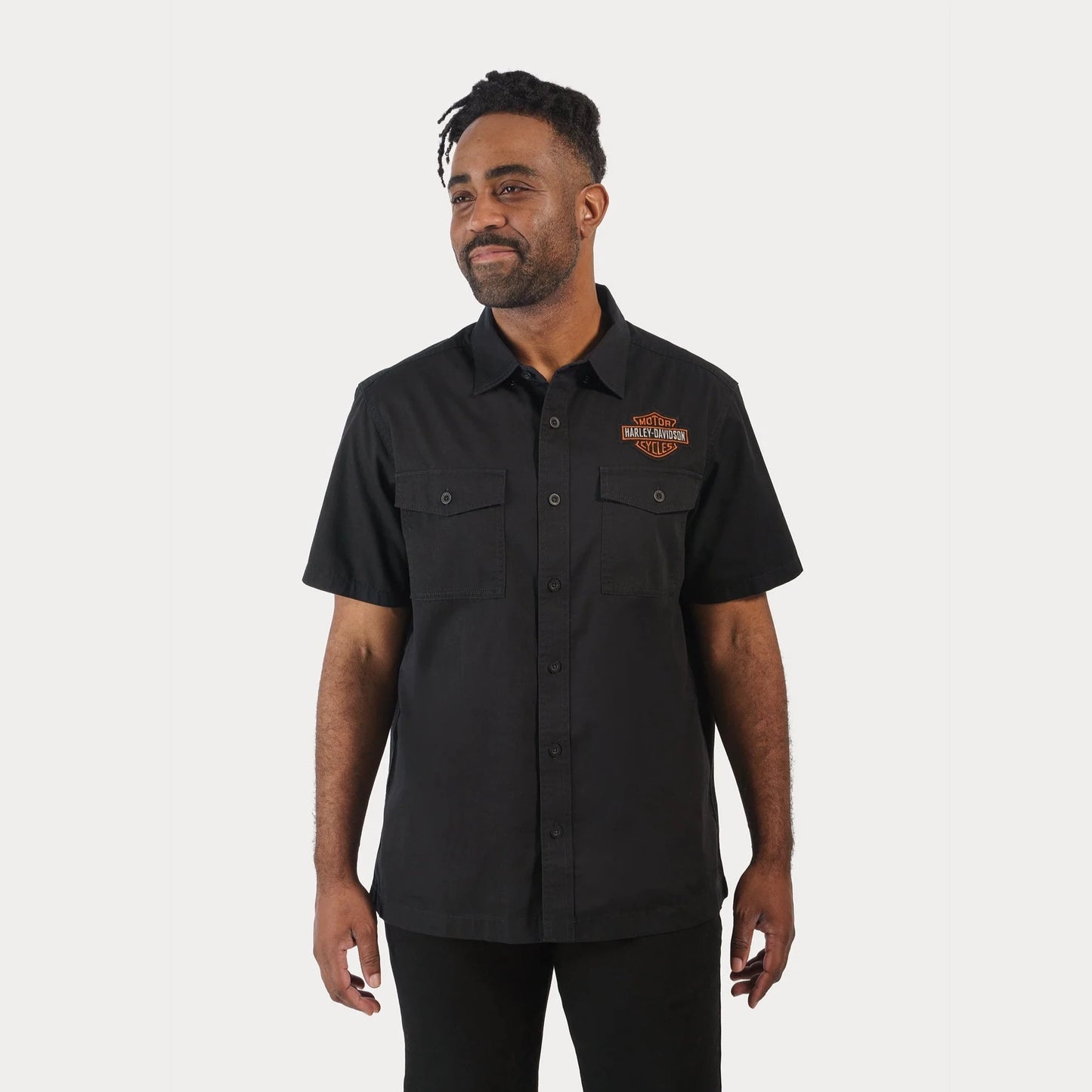 Harley-Davidson® Play Men's Bar & Shield Short Sleeve Shirt - Black Beauty