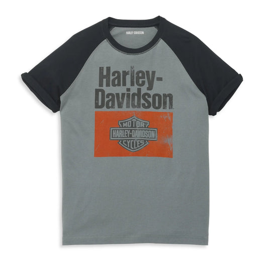 Harley-Davidson® Men's Heritage Sign Raglan Sleeve Graphic Tee - Quiet Shade