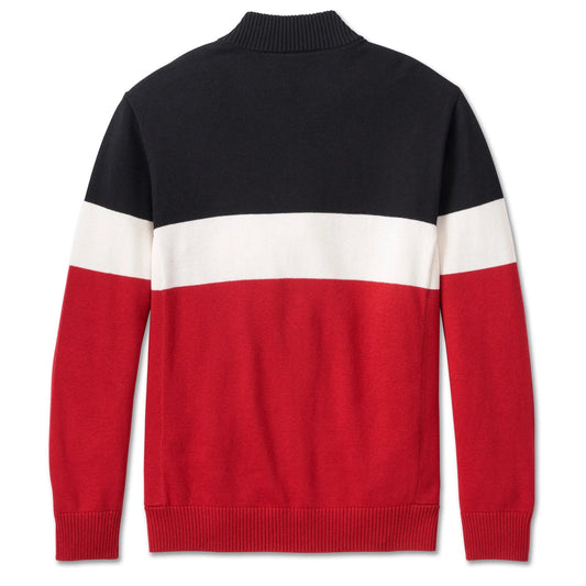 Harley-Davidson® Men's Darting 1/4 Zip Sweater - Red