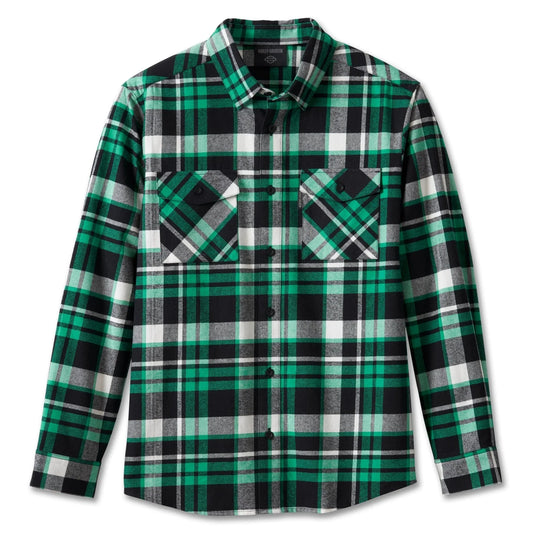 Harley-Davidson® Men's Essence Shirt - Green Plaid