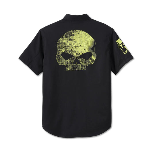 Harley-Davidson® Men's Willie G Skull Short Sleeve Shirt - Black Beauty