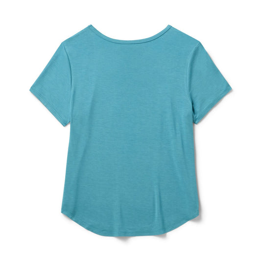 Harley-Davidson® Women's Winged Bling Scoop Neck Tee - Rustic Teal