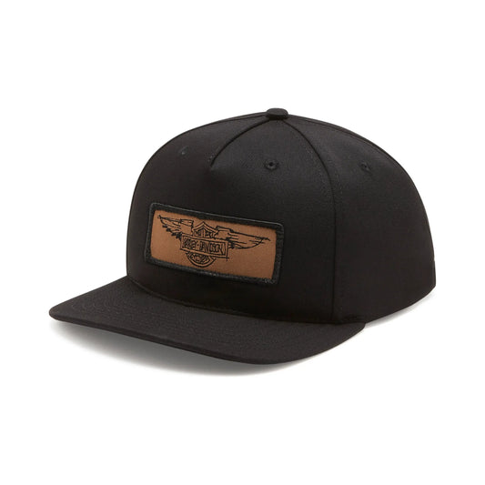 Harley-Davidson® Willie G. Silver Wings Leather Patch Adjustable Baseball Cap