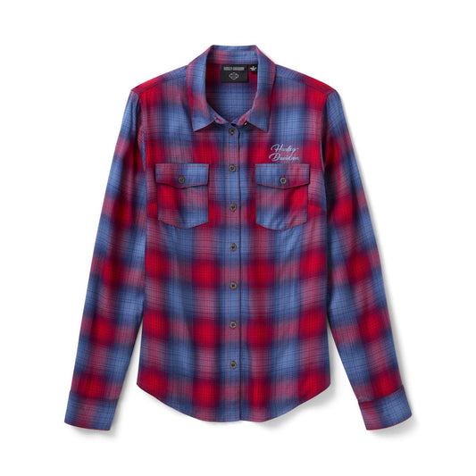Harley-Davidson® Women's H-D Essential Plaid Button Front Shirt